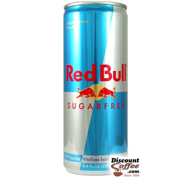 Sugar Free Red Bull Energy Drink Cans with Taurine