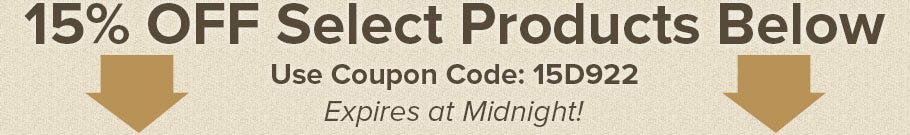 Discount Coffee 15% Off Coupon Code, 15D922, Expires Midnight. Save on select products below, while they last.