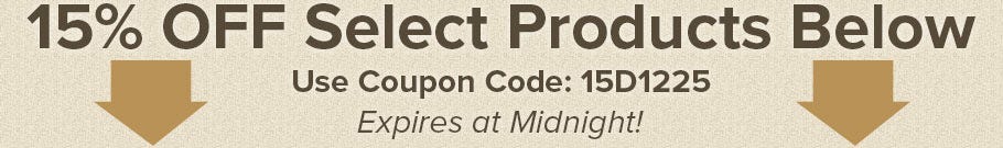 Discount Coffee 15% Off Coupon Code, 15D1225, Expires Midnight. Save on select products below, while they last.